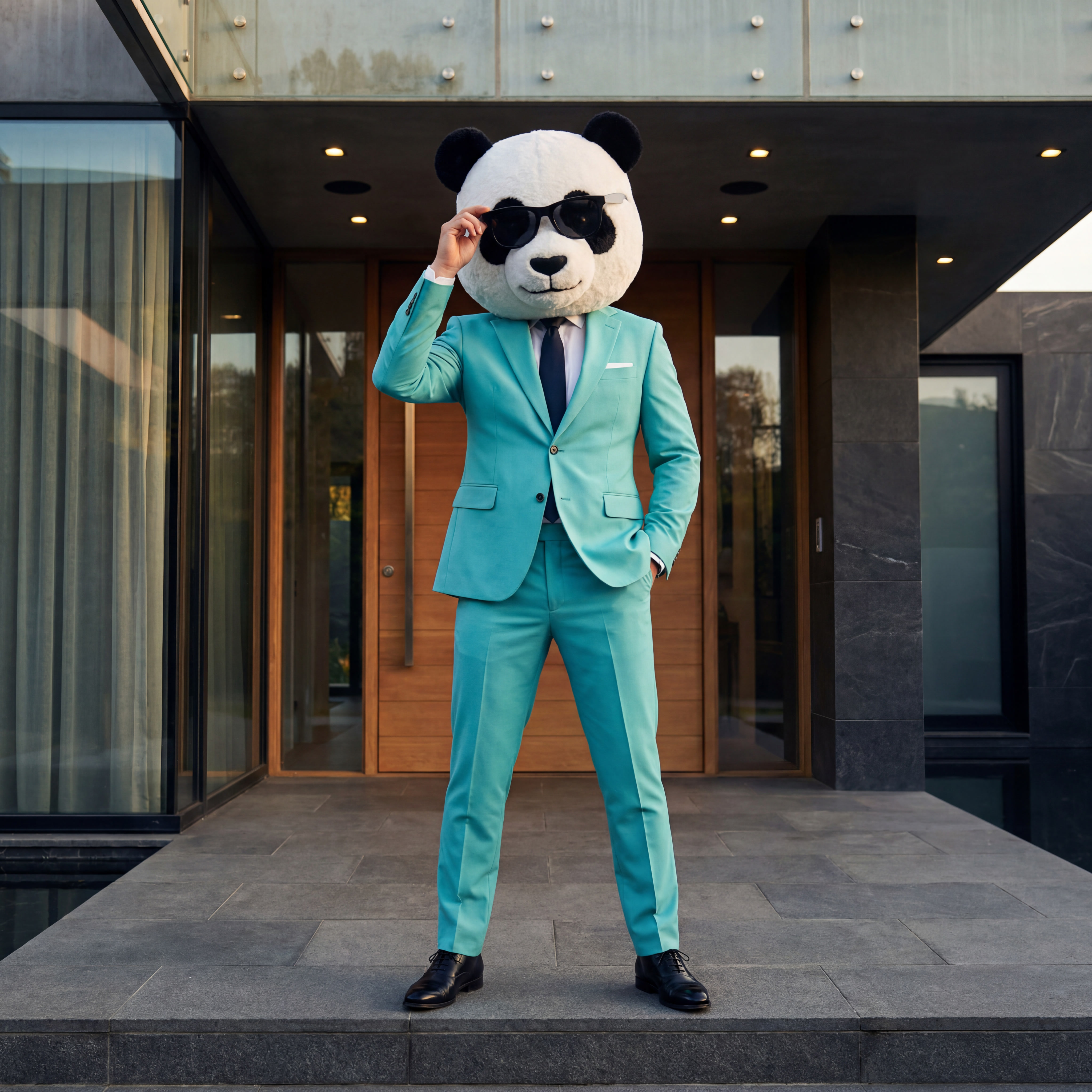 PANDA en traje, listo para conquistar