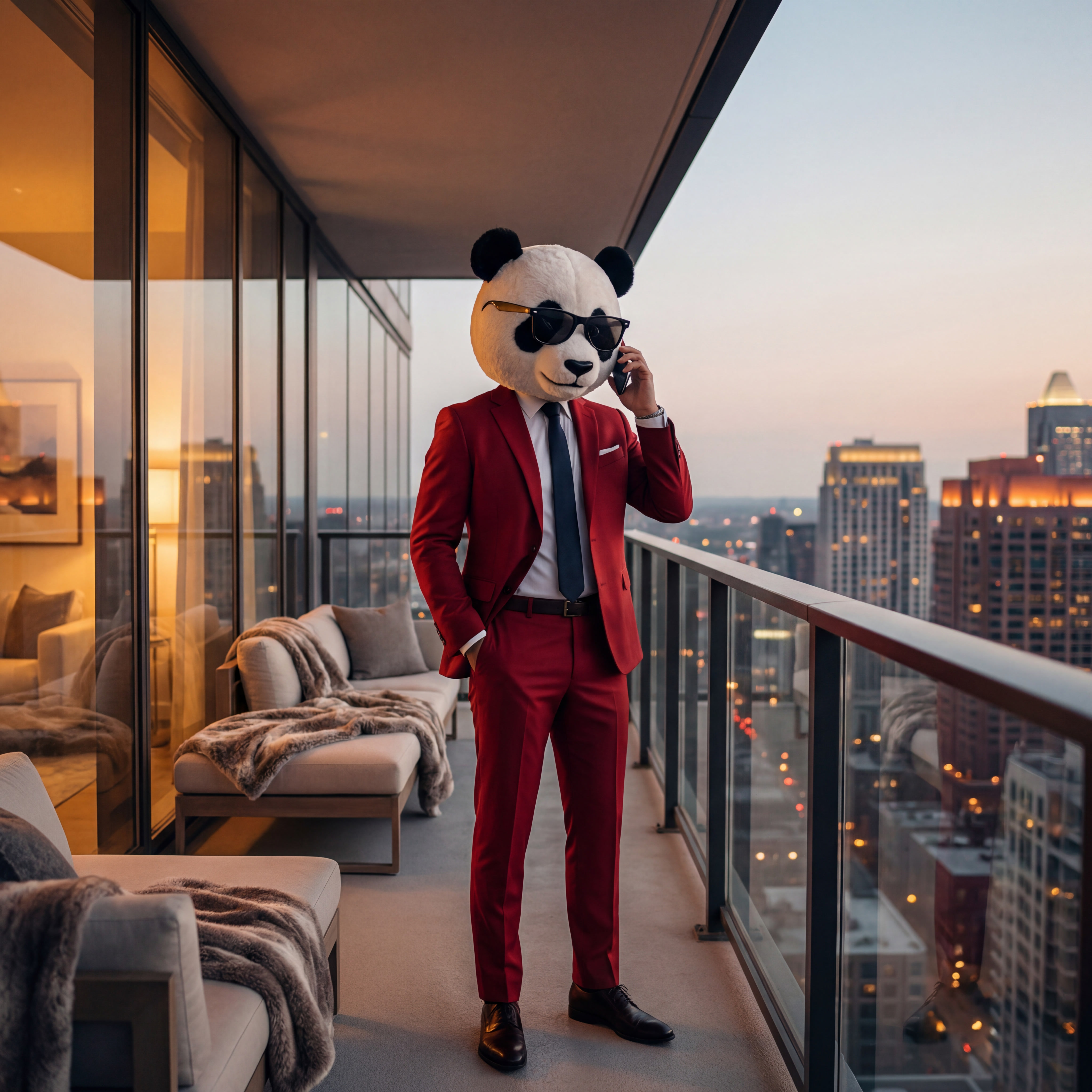 El jefe PANDA cerrando negocios en el penthouse